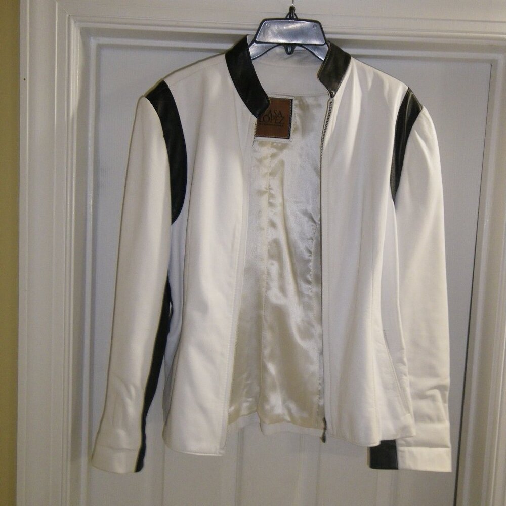 Women's Casa Lopez Leather Jacket Zipper Buenos Aires